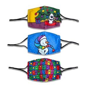 Ed Heck Holiday 3-Piece Adult Face Mask Set - 1 of 4