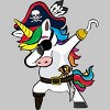 Men's Design By Humans Dabbing Dance Pirate Unicorn Gifts Funny Halloween Costume Gift By lukesstore T-Shirt - 2 of 4
