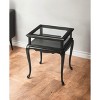 HomeRoots 25" Black Glass End Table - 2 of 4