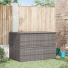 Outdoor Storage Box Grey PE Rattan 59.1x39.4x39.4 in - 2 of 4