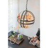 VYNXARIA 4 - Light Antique Silver Urban Industrial Spherical Ceiling Lights, Galvanized Hanging Chandelier with Adjustable Chain - 2 of 4