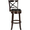 Butler Swivel Bar Stool - FOX7014 - Cappuccino/Black - Safavieh Couture - 3 of 4