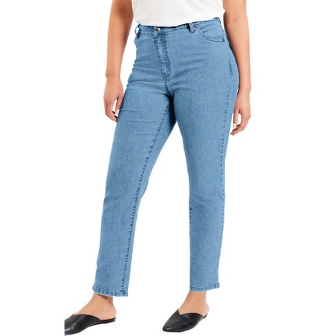 June + Vie By Roaman's Women’s Plus Size June Fit Straight-leg Jeans ...