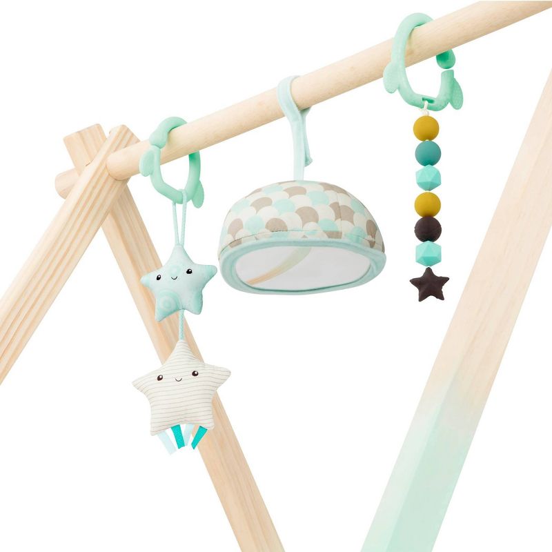 B. baby Wooden Play Gym with Sensory Toys &#38; Mat - Starry Sky, 6 of 8