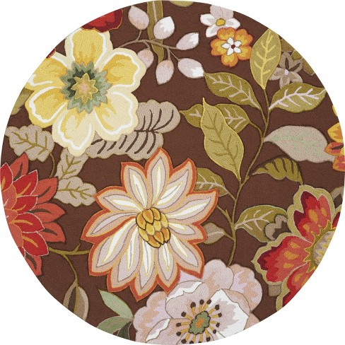 Nourison Fantasy FA18 Area Rug | Chocolate | 7'6 x Round