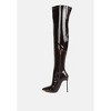 Chimes High Heel Patent Long Boots Women - 3 of 4