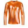 INSPIRE CHIC Men's Round Neck Long Sleeves Shining Disco Metallic T-Shirt - 2 of 4
