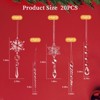 Aoibox 20pcs Acrylic Crystal Snowflake Icicle Drop Christmas Ornaments Set for Tree Winter Holiday Party Home Decoration - 3 of 4