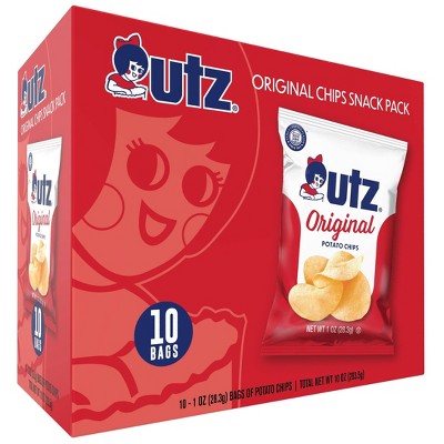 Utz Orignial Chips Snack Pack - 10ct/0oz : Target