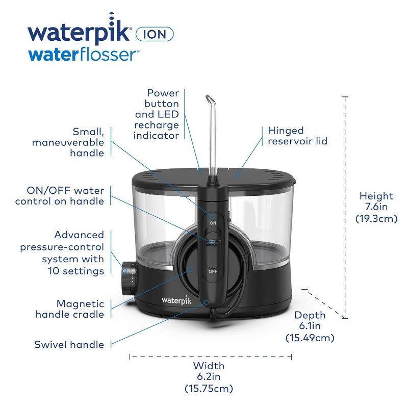 Waterpik Cordless Countertop Water Flosser, 6 of 15