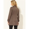 INSPIRE CHIC Women's Peter Pan Collar Single Breasted Winter Long Overcoat - 4 of 4