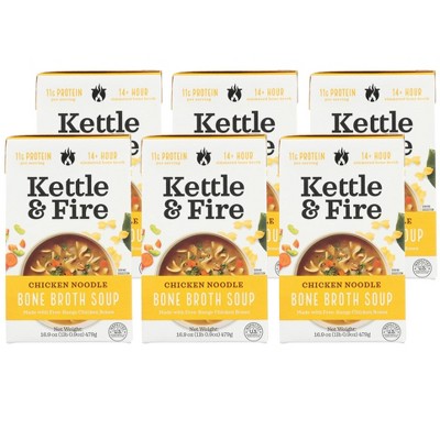 Kettle & Fire Soup, Bone Broth, Chicken Noodle - 16.9 oz