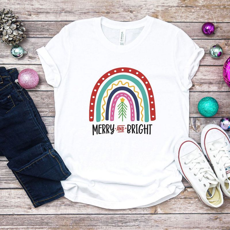 The Juniper Shop Merry And Bright Rainbow Youth Short Sleeve Tee, 2 of 3