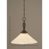 Toltec Lighting Elegante 1 - Light Pendant in  Dark Granite with 16" Gold Ice Shade - 2 of 2