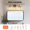 JolyWell Crystal Tassel String 3-Light Bathroom Vanity Light Over Mirror Wall Sconces Light with Crystal Cord for Bedroom,Living Room,Hallway - 4 of 4
