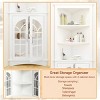Corner Bookcase Traditional with Adjustable Shelves and Glass Doors for Living Room 23.62in Wide - 3irtyhousy - 3 of 4