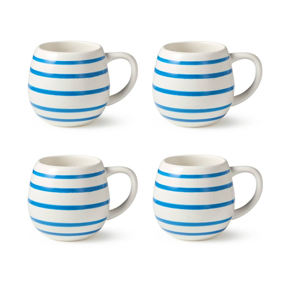 Certified International (Set of 4) 20oz Mugs Dockside Blue