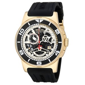 Invicta 18947 Men's Reserve Chronograph Quartz Skeleton Dial Black Silicone Strap Watch - 1 of 4
