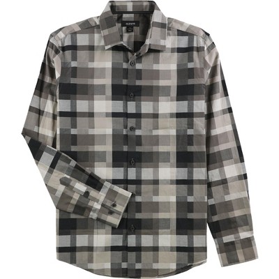 Alfani Mens Geometric Button Up Shirt