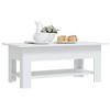 vidaXL Coffee Table White Engineered Wood Storage Coffee Table - 4 of 4