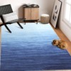 Gradient Color Contemporary Area Rug - Machine Washable Modern Ombre Carpet, Non-Slip Non-Shedding Throw Rug for Living Room Bedroom Laundry - 4 of 4