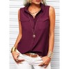 Imily Bela Women's Sleeveless Button Down Shirt Elegant Office Top for Summer Wear - 2 of 4