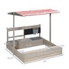 VYNXARIA Kids Sandbox with Canopy Adjustable,Wooden Sandbox Backyard Toy,Outdoor Activity Gift for Girls and Boys - 3 of 4