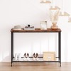 Whizmax Console Table, Sofa Tables Narrow Entryway Table with Glass Shelf and Metal Frame for Living Room, Foyer, Bedroom - 2 of 4