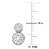 EVERLY JEWELRY | Sterling Silver 3 3/4 CT TGW Cubic Zirconia Bezel Set Stud Earrings - 2 of 4