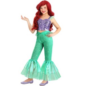 HalloweenCostumes.com Disney’s The Little Mermaid Ariel Costume, Kid’s Halloween and Cosplay Outfit with Top and Pants - 1 of 4