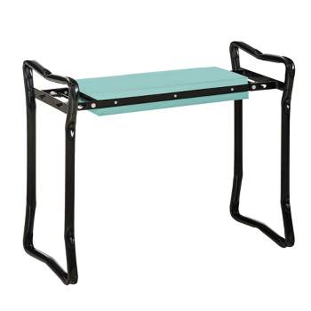 Outsunny Padded Garden Kneeler and Seat Bench, Padded Foldable Garden Stool, Green