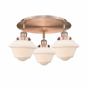 Oxford - 3 Light Flush Mount In Art Deco Style-8 Inches Tall and 18.25 Inches Wide - 1 of 1