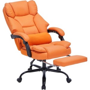 NicBex Reclining Executive Office Chair with Footrest,PU Leather Computer Chair with Wheels,Lumbar Support,Swivel Gaming Chair for Home Office - 1 of 4