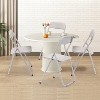 Folding Chairs with Cushion, Outdoor & Indoor Event Portable Metal Folding Chairs with Non-Slip Feet Pads Stackable Chairs - 2 of 4