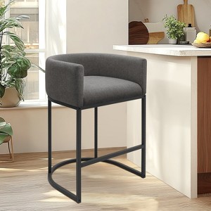 Vatros Upholstered Counter Stool with Metal Frame - 1 of 4