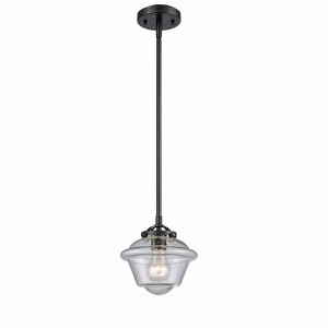 Oxford - 1 Light Stem Hung Mini Pendant In Industrial Style-7.38 Inches Tall and 7.5 Inches Wide - 1 of 1