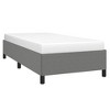 vidaXL Twin Bed Frame, Fabric Upholstered Platform Bed Frame, Dark Gray, No Mattress - 2 of 4