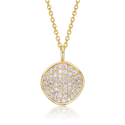 Guili 14K Gold Plated Pendant Necklace with Clear Cubic Zirconia Features a Timeless Sparkle and Elegant Design Perfect for Daily Sophistication
