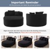Okak Modern Oval Chaise Lounge Sleeper Sofa Bed with Supportive Pillows,Upholstered Deep Seat Futon Sofa Couch for Living Room - 4 of 4