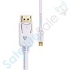 SatelliteSale Mini DisplayPort to Display Port DP Cable Male to Male 4K/30Hz 8.64Gbps Universal Wire PVC White Cord - 3 of 4
