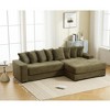 NicBex Couches for Living Room 2-Piece L-Shaped Sofa Corduroy Upholstered Sofa Left Chaise Daybed with Armrests and 8 Throw Pillows - 4 of 4
