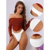 Allegra K Women's High Waist T-back Hi-Cut Elasticity Thongs - 3 of 4