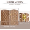 Gulches 6-Panel Wicker Weave Privacy Partition, Natural Room Divider - 3 of 4