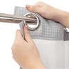 No Hook Needed Cotton Blend Waffle Weave Shower Curtain with Snap-In Liner, Top Sheer Window - 2 of 4