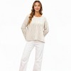 Anna-Kaci Women's Cable Knit Pullover Sweater with Relaxed Fit and Wide Cuff Sleeves - 3 of 4