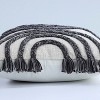 18"x18" Indoor Braid Square Throw Pillow Black/Ivory - Pillow Perfect: Cotton Fabric, Zipper Closure, Abstract Pattern - 3 of 3