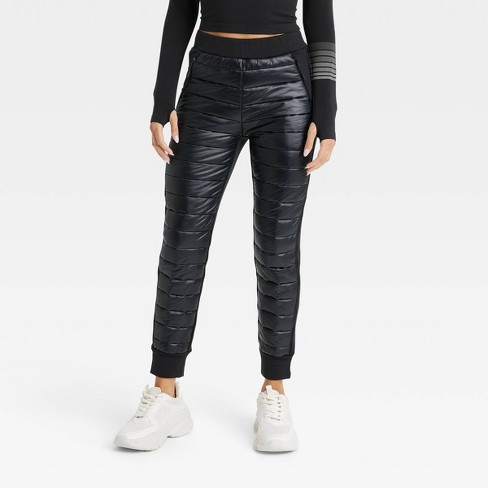 Women's Quilted Puffer Pants - JoyLab™ Black XS