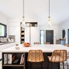 DAKAFUL Industrial-Style Chandelier With Clear Raindrop Glass Shades,E12 Base Adjustable Height Pendant Light for Dining,Entryway - 2 of 4