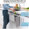 EBF Home 2.4 Gallon Kitchen/Bathroom Compost Bin for Countertop, Hanging Trash Can with Lid for Bathroom/Bedroom/Camping, Mountable Compost Bucket - 3 of 4
