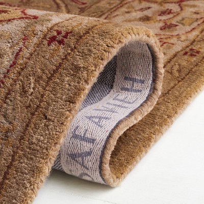 Handmade Moss and Beige Wool Tufted Runner Rug